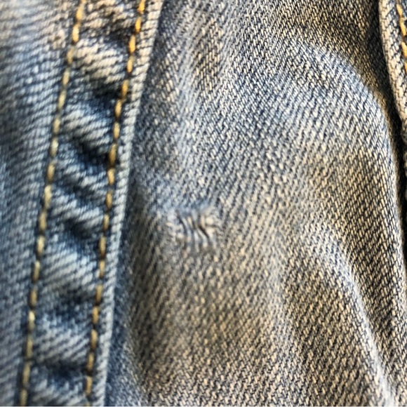 Hollister Low Rise Skinny Leg Jeans Women’s 7L 28x33 Blue Medium Wash Whiskers - Picture 9 of 11